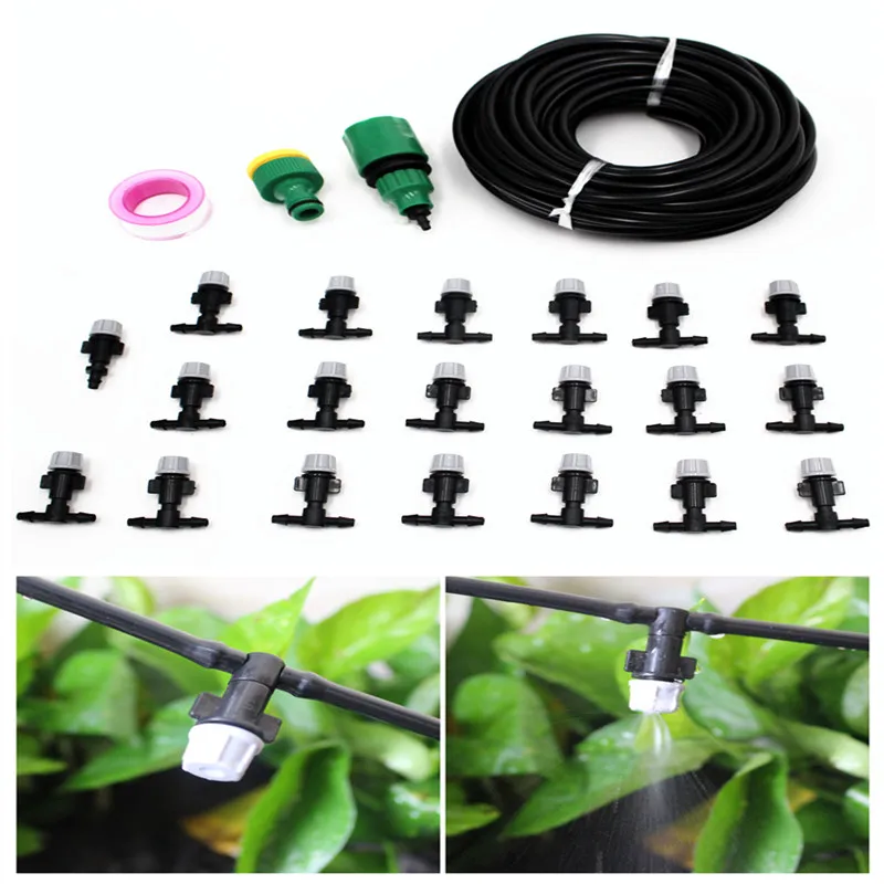 

10/20/25m Garden DIY Micro Drip Irrigation System Plant Self Automatic Watering Timer Garden Hose Kits With Adjustable Dripper