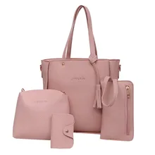 4 шт., женская сумка, набор, Модный женский кошелек и сумочка, четыре части, сумка на плечо, сумка-тоут, сумка-мессенджер, сумка, Прямая поставка, сумка