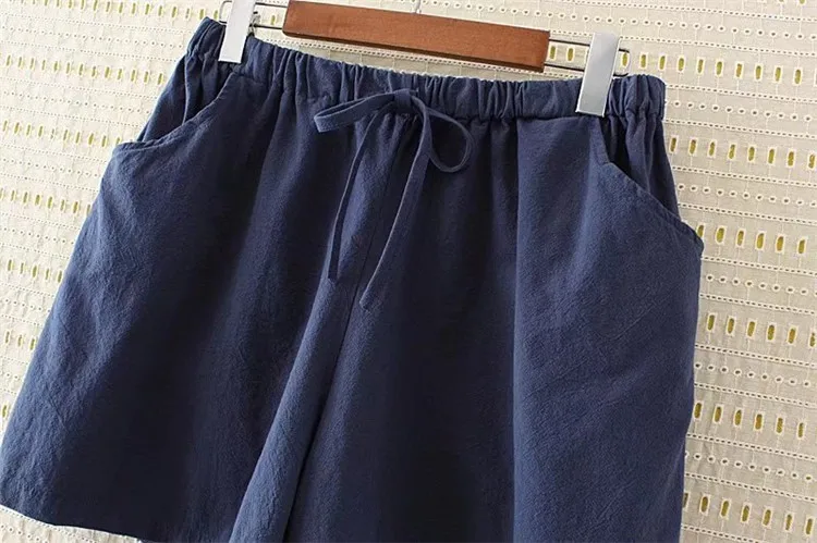 2019 уютные летние хлопчатобумажные шорты женские большие размеры 3XL с эластичной талией яркие цвета женские повседневные шорты свободные