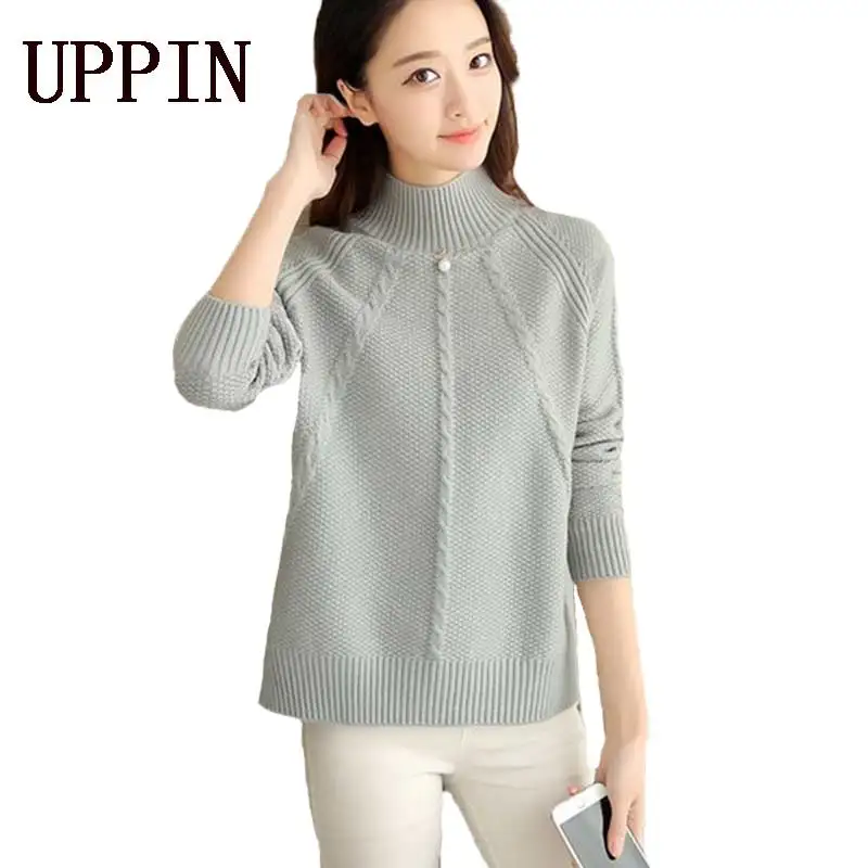 

UPPIN 5 Colors Sweaters Women 2017 New Fashion Hot Sale Winter Turtleneck women Long Sleeve Pullovers Knitted Sweater Female