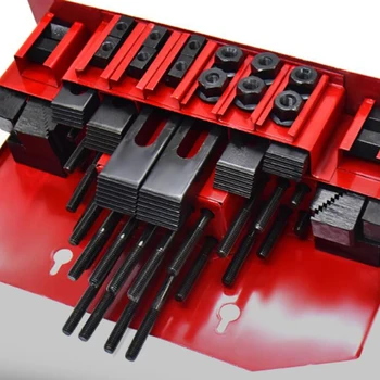 

Metex Milling Machine Clamping Set 58pcs Mill Clamp Kit Vice M12 Universal Fixture Set Pressure Plate