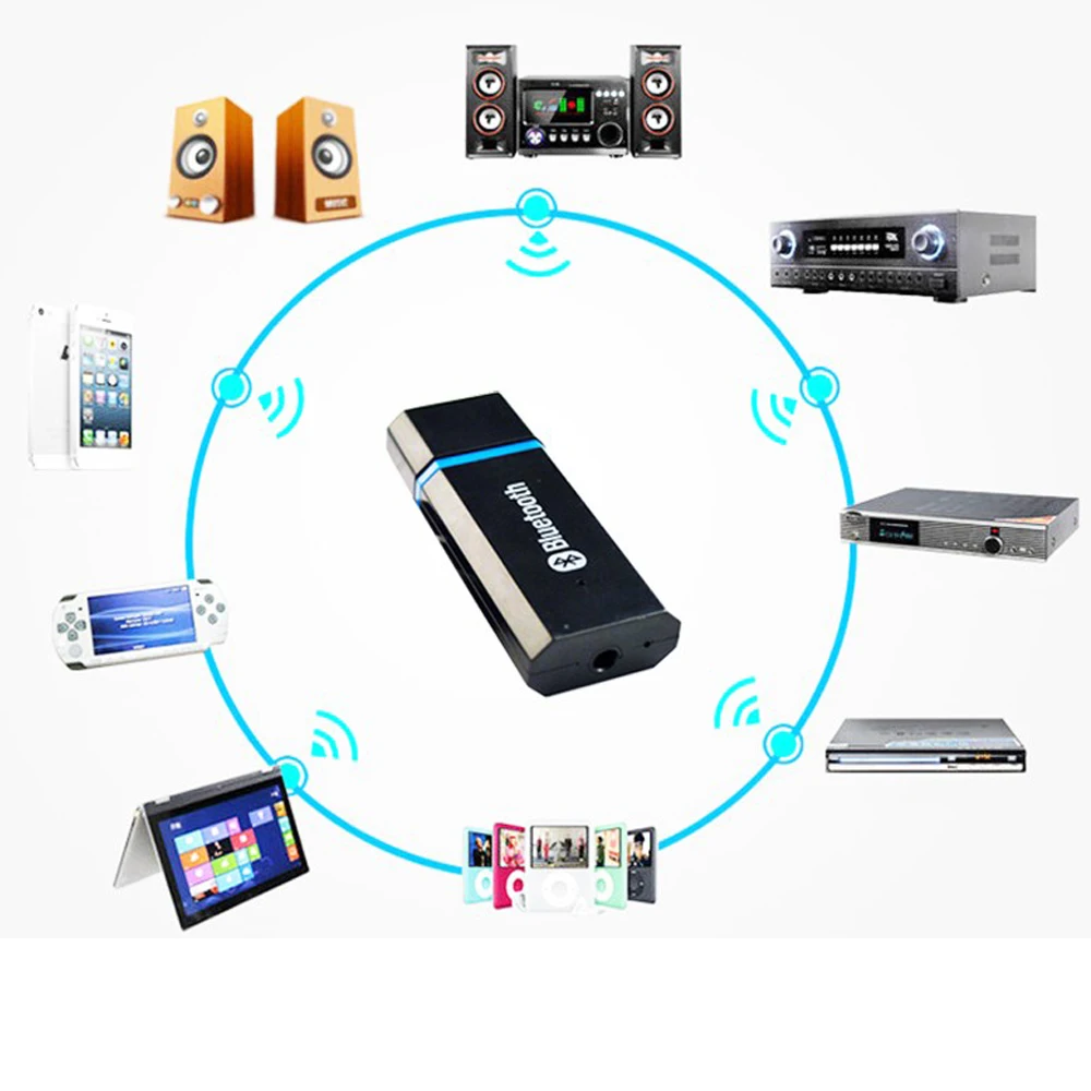 Мини Портативный беспроводной Bluetooth 2 1 + EDR аудио приемник Aux 3 5 мм USB автомобильный