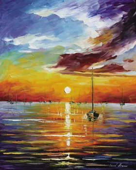 

Framed diy digital painting by numbers pictures by number oil painting for living room 4050cm Harbour Sunset