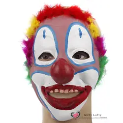 Бесплатная доставка Джокер маска из мягкой резины Прохладный страшно смешные костюмы на Хэллоуин для игрушки платье составляют ужас Шутки