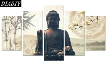 

5D DIY Diamond embroidery religion laughing Buddha diamond painting Cross Stitch full round Rhinestone mosaic decoration gift