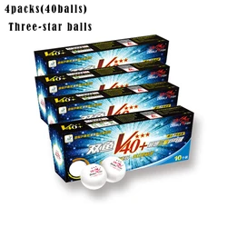 Original 4packs/40balls DOUBLE FISH Volant V40+ Three Stars Table Tennis Balls ABS seam ITTF Approved International Tournament Original 4packs/40balls DOUBLE FISH Volant V40+ Three Stars Table Tennis Balls ABS seam ITTF Approved International Tournament
