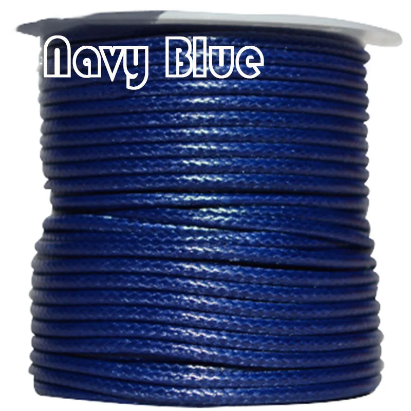 

200Yards/roll+1mm Navy Blue Korea Polyester Waxed Wax Cord Rope Thread+DIY Jewelry Findings Accessories Bracelet Necklace String