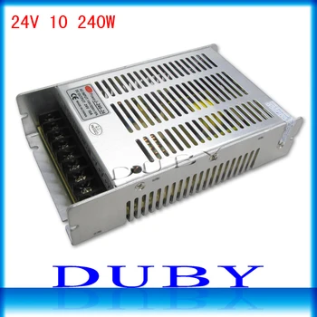 

100Pcs/lot New Arrival 24V 10A 240W Switching power supply Driver For LED Light Strip Display AC100-240V Free Fedex