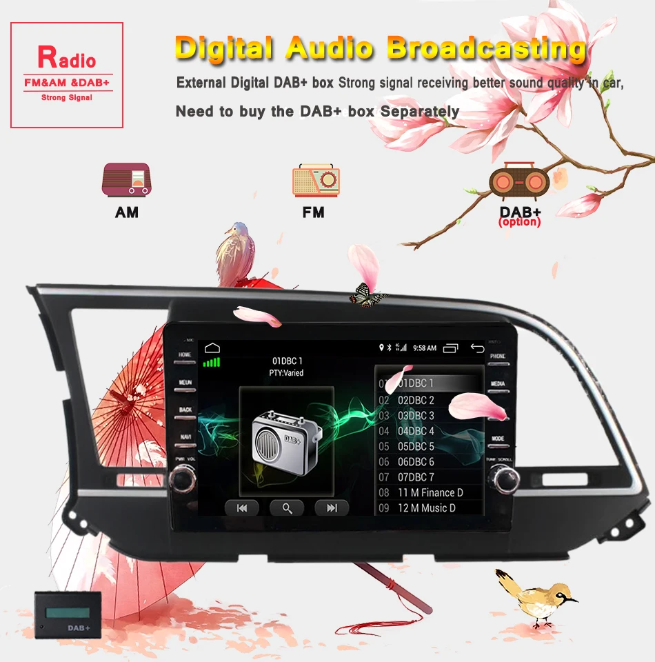 Perfect Android 9.0 Car DVD Player For Hyundai ELANTRA 2016 2017 2018 19 WIFI GPS Navigation 2 Din Car Radio Stereo Multimedia 4+64G Map 9