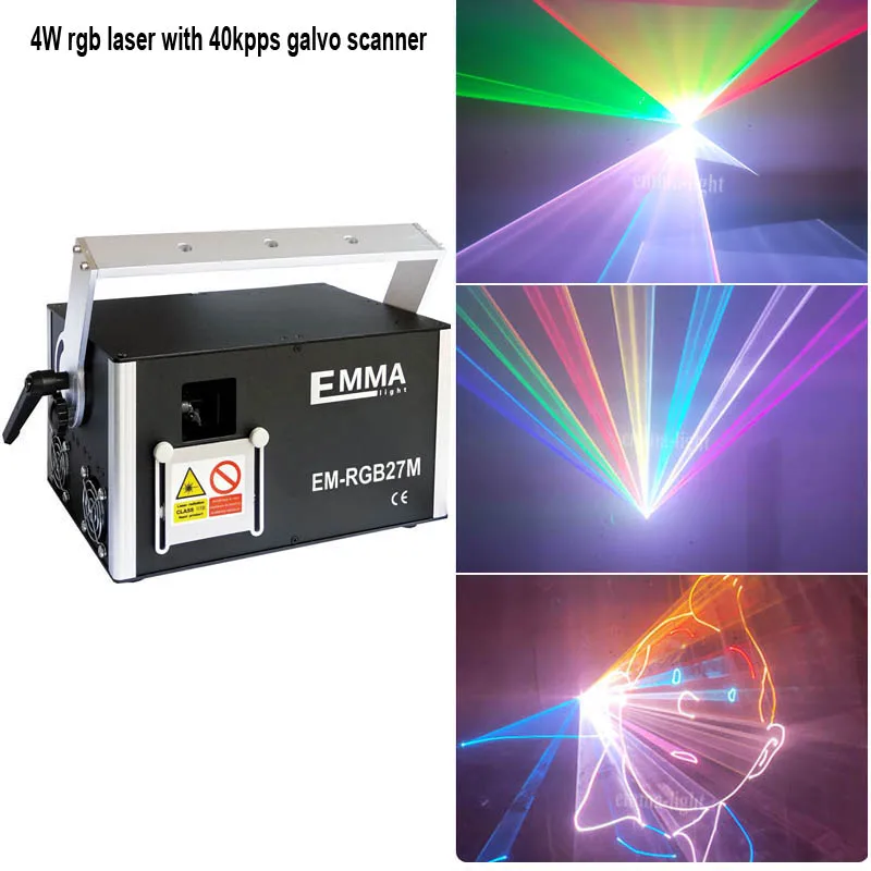 Pro 1,5 W/1500 mW RGB Лазерное освещение DMX512 ILDA с программа ISHOW in sd card - Цвет: 4w rgb laser 40K