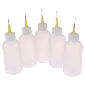 

1pc New 50ml Transparent Plastic Needle Bottles Glue Dispenser Clear Liquid Dropper Bottle For Rosin Solder Flux Paste Bottle