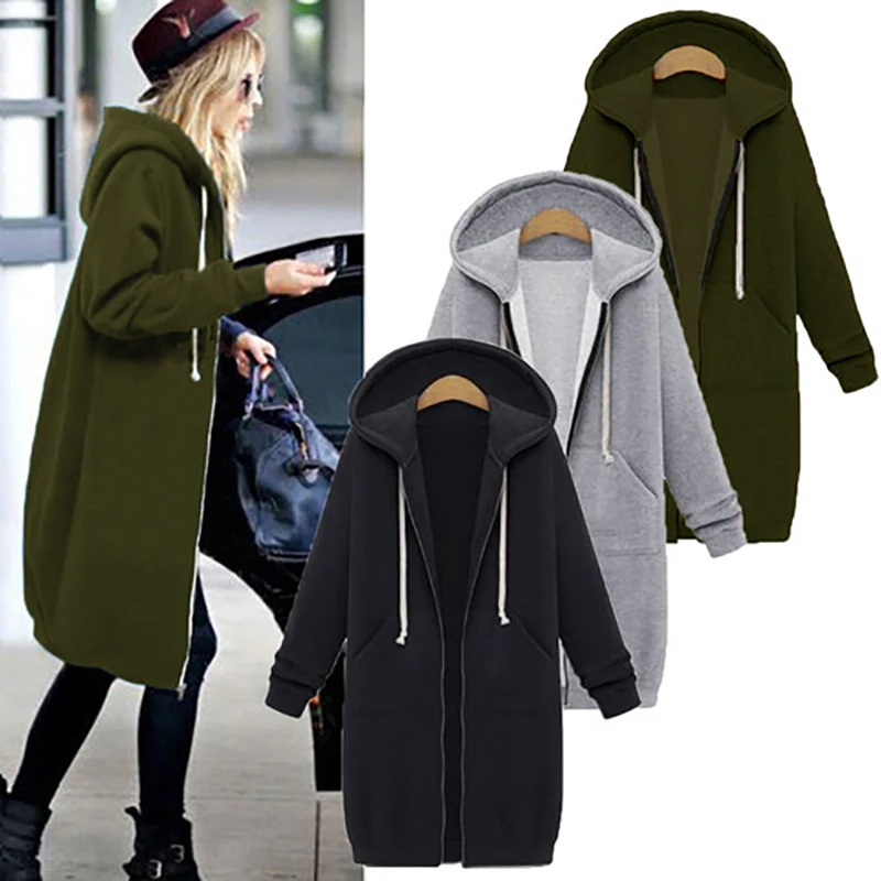 Spring Bts Women Hoodie Zipper Long Coat Ladies Sweatshirt Plus Size 5XL Casual Loose Oversized Jacket 1 Coat Women Hoodies