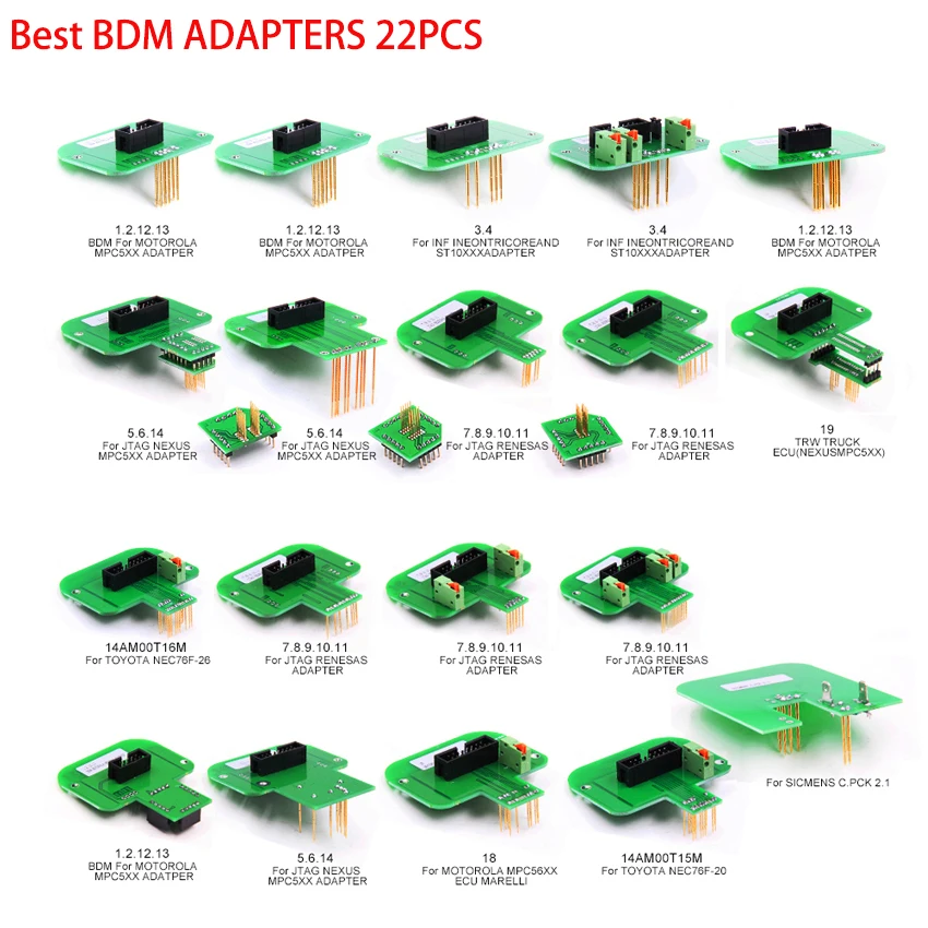 Promotion sale 22pcs/set bdm frame adapters For k-e-ss BDM adapter Dimsport Probe Adapter Full Set Ecu Tool | Автомобили и