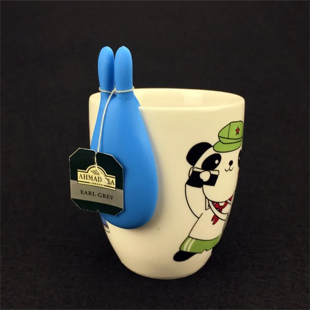 1 шт. милый кролик Wineglass этикетка для чайного пакетика висячая кружка чашка клип Чай Infuser инновационный продукт держатели для сумки вечерние принадлежности