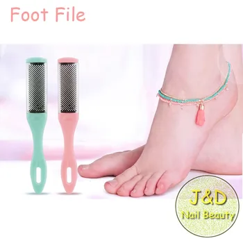 

Aquamarine 12pcs Stainless Steel Pedicure File Foot Callus Remover Personal Care Tool Double-Sided Metal Sanding Nail Tool