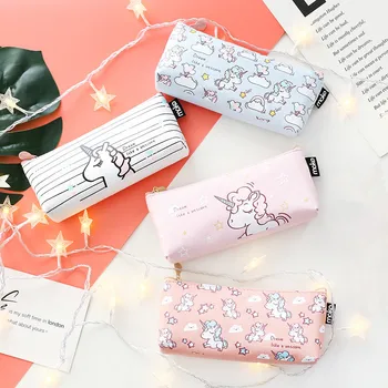 

Kawaii Cartoon Unicorn School Pencil Cases Bags Cute Canvas Pen Bag Box Student Gift Office School Stationery Supplies 04973
