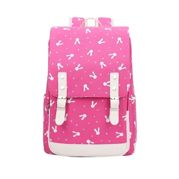 

Children school bags Backpack cute Rabbit print Laptop Backpacks for girls Travel bags College knapsack mochilas small/big sizes