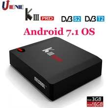 MECOOL KIII PRO Tv Box Amologic S912 DVB-T2 DVB-S2 3+ 16 GB Android 7,1 Octa core 4 K 1080 P HD DVB-S2 DVB-T2 DVB-C приемник