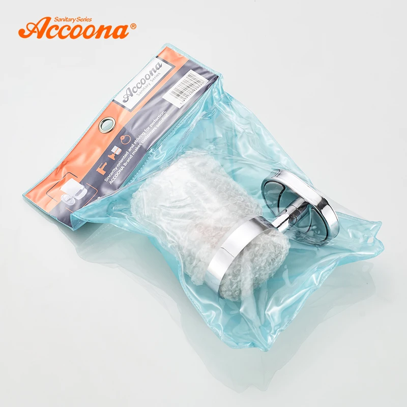 Accoona Bath Wall Mounted Toothbrush Tooth Cup Holder With Glass Cup Bath Single Rack Bathroom Accessories A11203