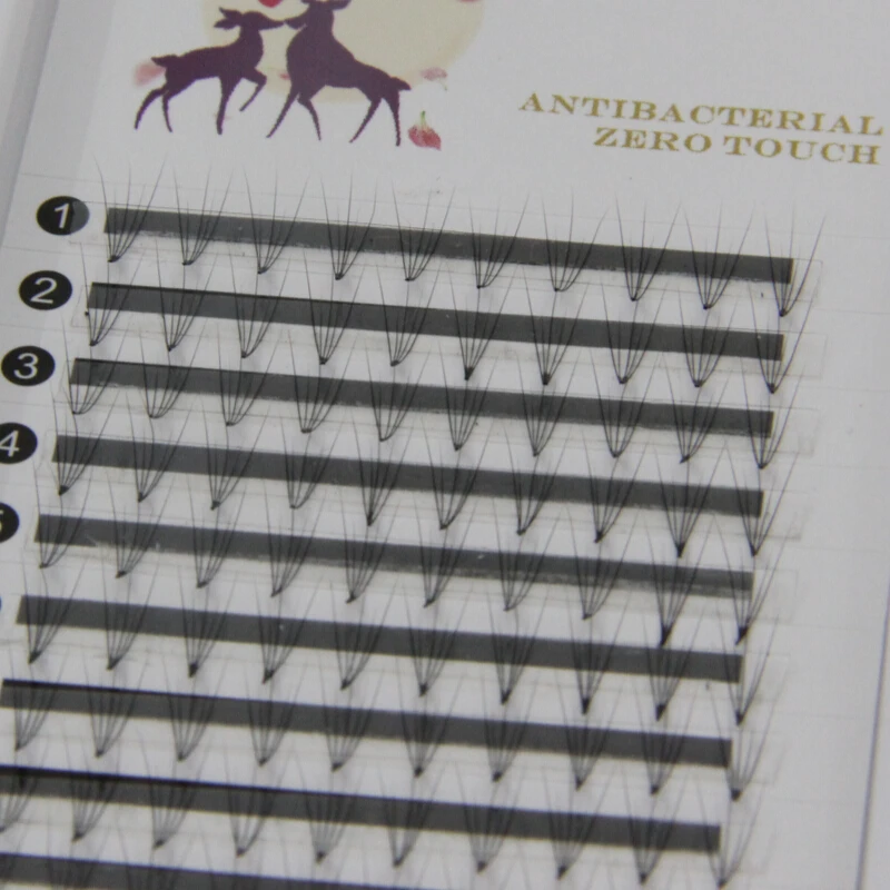 

Grafting False Eyelashes Black Natural Long Professional Clusters Eyelash Extensions 5D Individual Volume Pro Made Fans