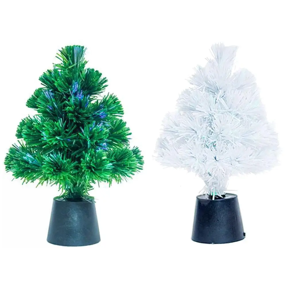  30CM Mini USB Fiber Optic Christmas Tree Led Light Christmas Tree Mini Table Miniature Christmas De