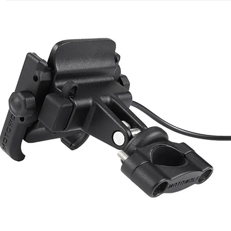 

Motorcycle Bicycle Phone Holder with USB Charger Handlebar Bracket for Car Motorbike GPS Stand for 4-6 inch Mobile Phone