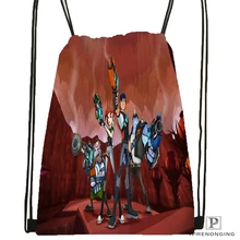Custom Slugterra Drawstring Backpack Bag Cute Daypack Kids Satchel (Black Back) 31x40cm#180531-02-63