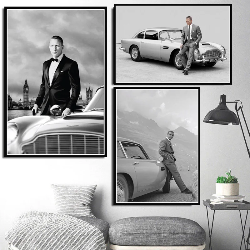 

James Bond 007 Art Poster Canvas Painting Wall Picture Home Decor Posters and Prints