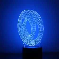 3D LED визуальное Красочные градиент светильник USB Творческий Настольная лампа круг кольцо абстрактные формы лампы спальный детский подарок