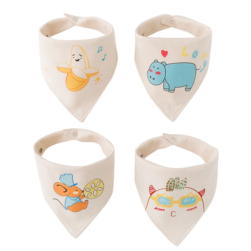 Baby Bibs Girls Boys Baby Cloth Babador Animal Print Baby Bandana Bibs Bebe Smock Burp Cloths Accessory Infant Baby Stuff