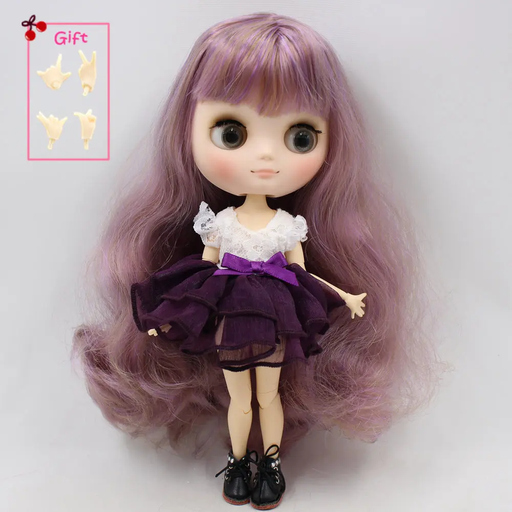 Nude Blythe Factory Doll Hair Color Lavender No Dress No Accessories