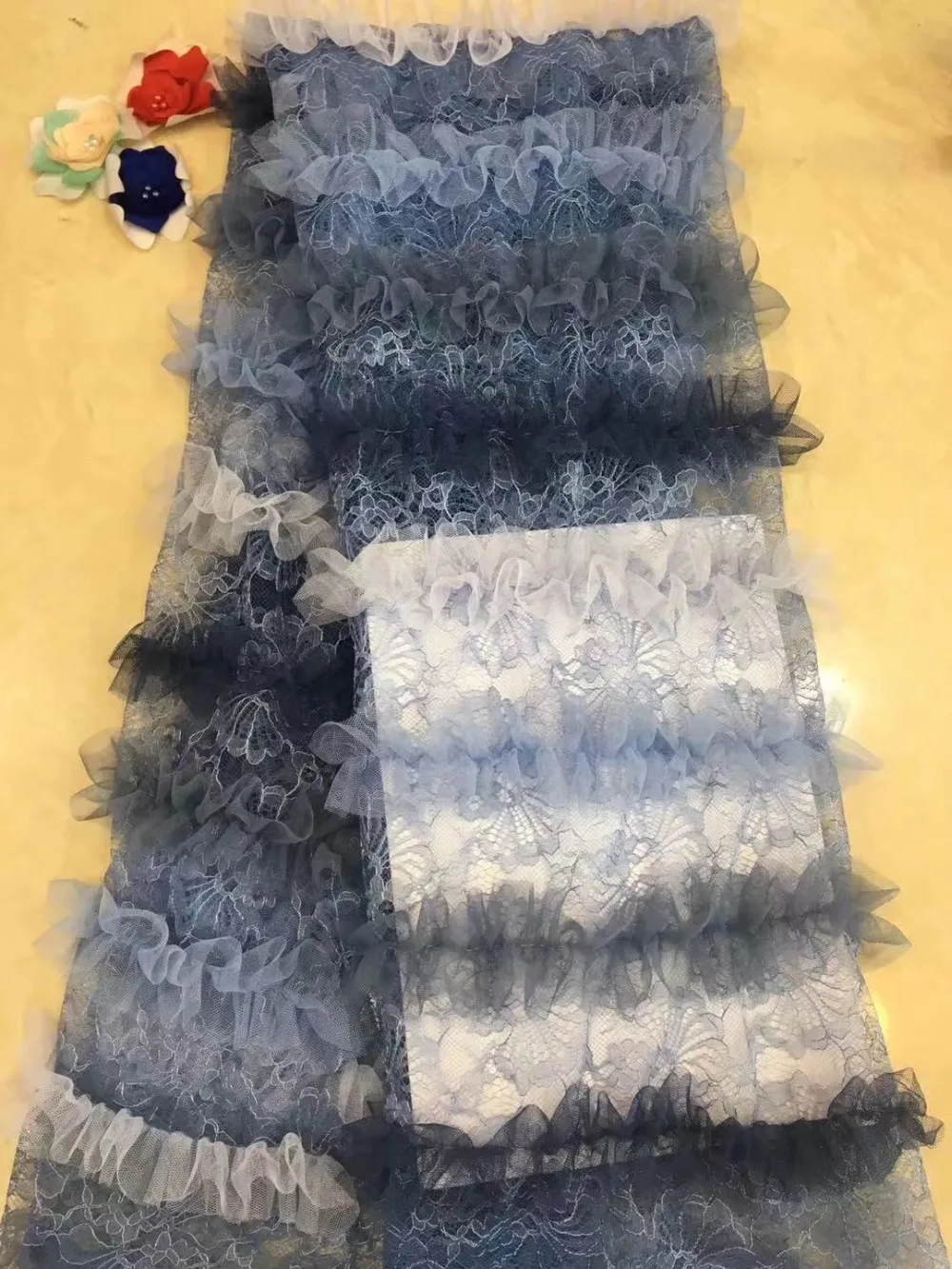 

French lace fabric 5yds/pce colorful net fabrics women gorgeous luxury party asoebi wedding dress 2019 high quality new design