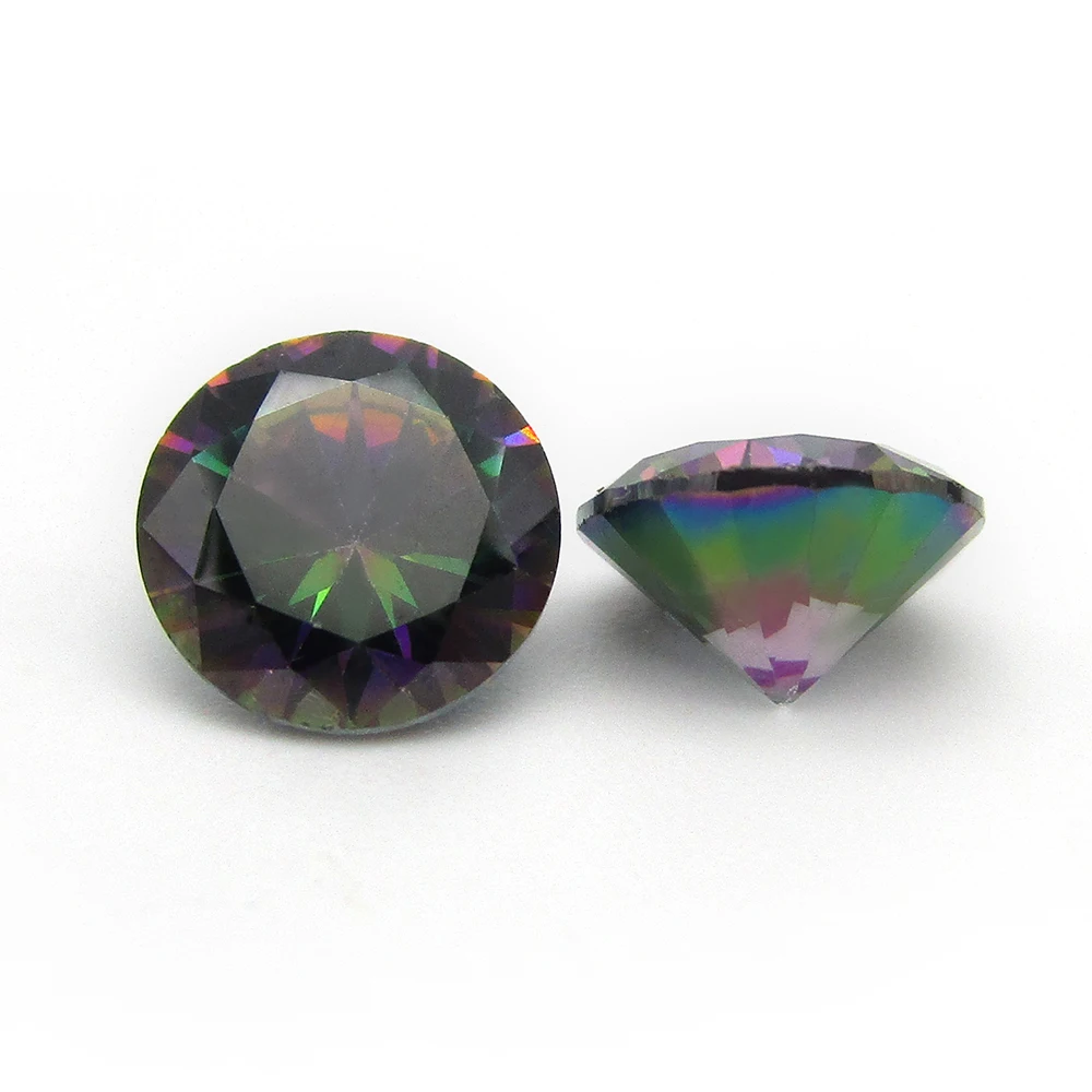 

20pcs/lot 3.0~10mm Mystic Colors CZ Stone Synthetic 5A Quality Round Cut Rainbow Colors Cubic Zirconia Stone For Jewelry Making