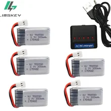 3,7 V 300mAH литий-полимерный Батарея и Зарядное устройство для Udi U816 U830 F180 E55 FQ777 FQ17W Hubsan H107 Syma X11C FY530 радиоуправляемые Дроны с камерой Батарея