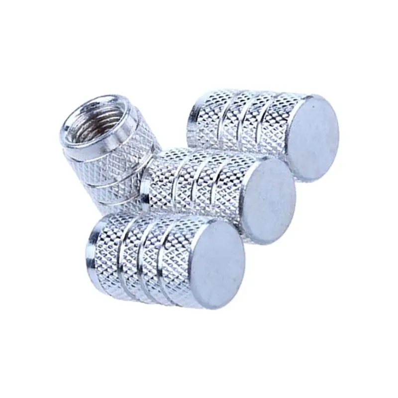 4pcs Car bikes Tire Valve Stems Cap Knurling Style for 8V1 US schrader valves,Dustproof Caps