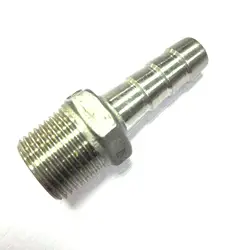 2шт 1/4 "3/8" 1/2 "NPT Мужской резьбовой фитинг для трубы x 8 10 мм OD штуцер под шланг с насечками редуктор подсоединительный фитинг из нержавеющей