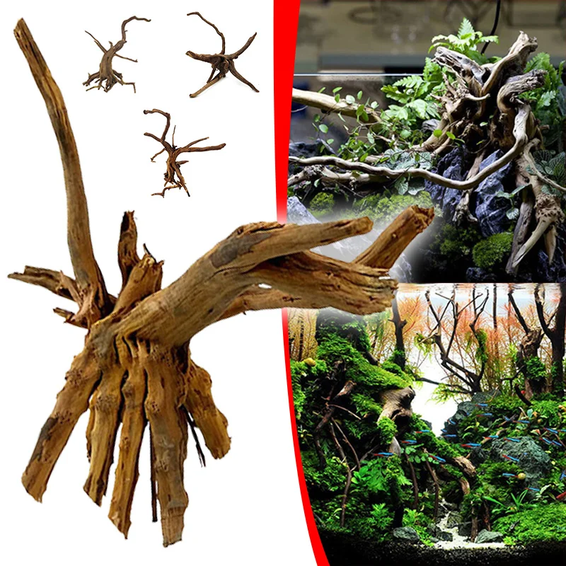 1PC Aquarium Tree Trunk Driftwood Fish Tank Reptile Plant Stump Ornament Landscap Decor Decoration Ornaments
