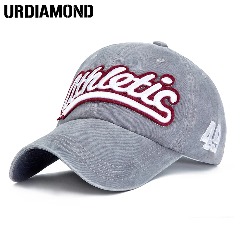

URDIAMOND Men'S Baseball Cap Solid Color Retro Hat Embroidery Hats Outdoor Sports Baseball Cap Size Adjustable