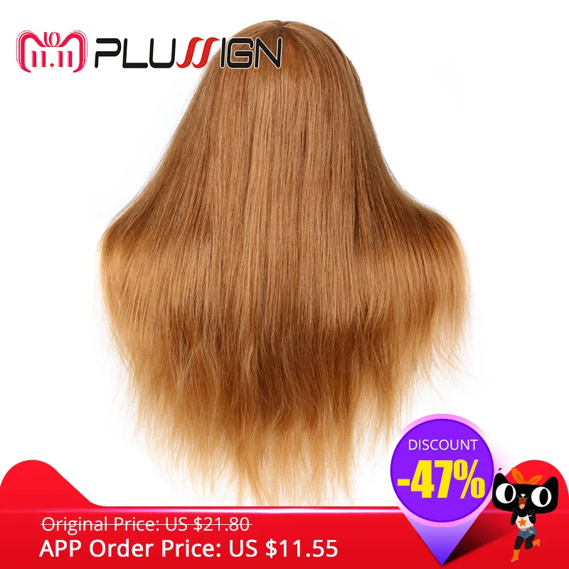 Plussign 60% настоящие человеческие волосы тренировка манекен голова с плеча мастер