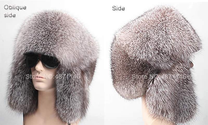 Новая зимняя русская мужская шапка для мальчиков с козырьком, настоящая теплая шапка из лисьего меха, ушные наушники из натурального енота, меховые шапки головные уборы