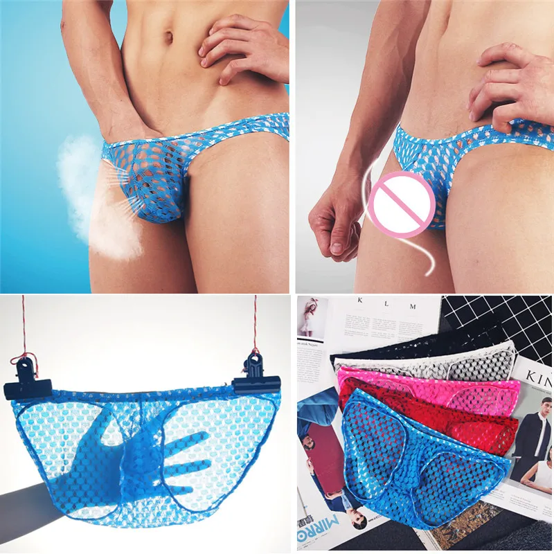 

Men Underwear Sexy Low Rise Gay Mens Briefs Underpants Net Homme Panties Male Bikini Exotic Jockstraps Transgender Underwear
