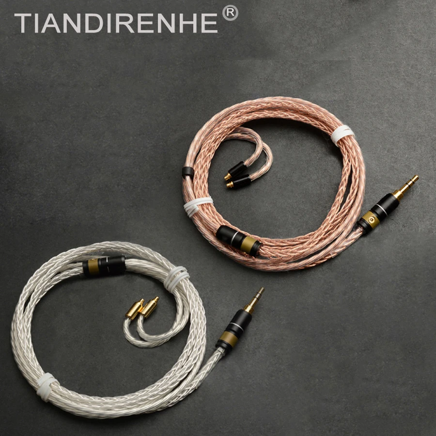 

For Shure SE535 SE315 SE215 SE846 UE900 MMCX High Quality 8-core Single Crystal Copper Silver Cable Earphone Upgrade Cable Wire