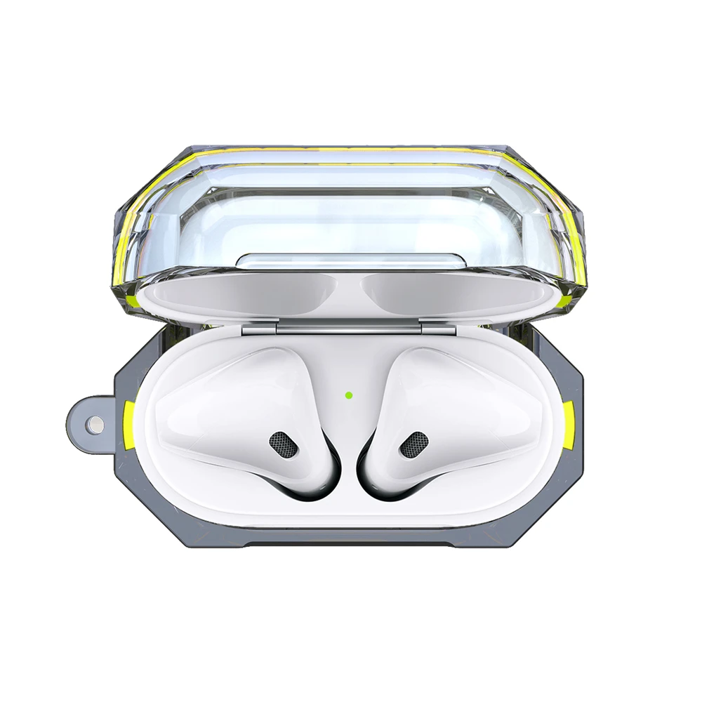 Для AirPods прозрачный чехол, прозрачный силиконовый роскошный двойной цвет, защита от пыли, наушники, защитный чехол для Air Pods чехол