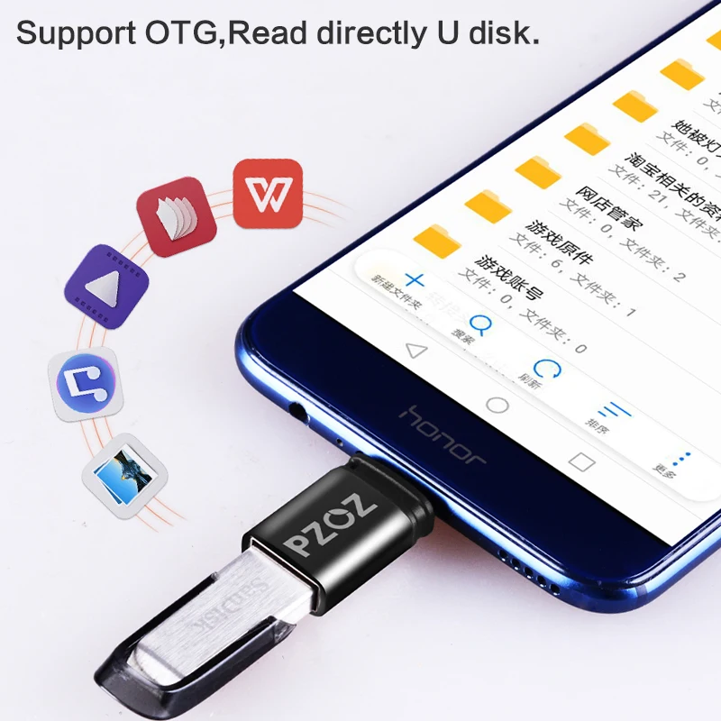 PZOZ переходник usb type c 3 0 otg micro зарядный преобразователь данных Тип microusb usbc для samsung