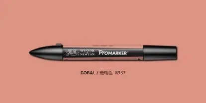 Winsor& Newton Promarker двухконцевые графические Маркеры цвета кожи - Цвет: coral