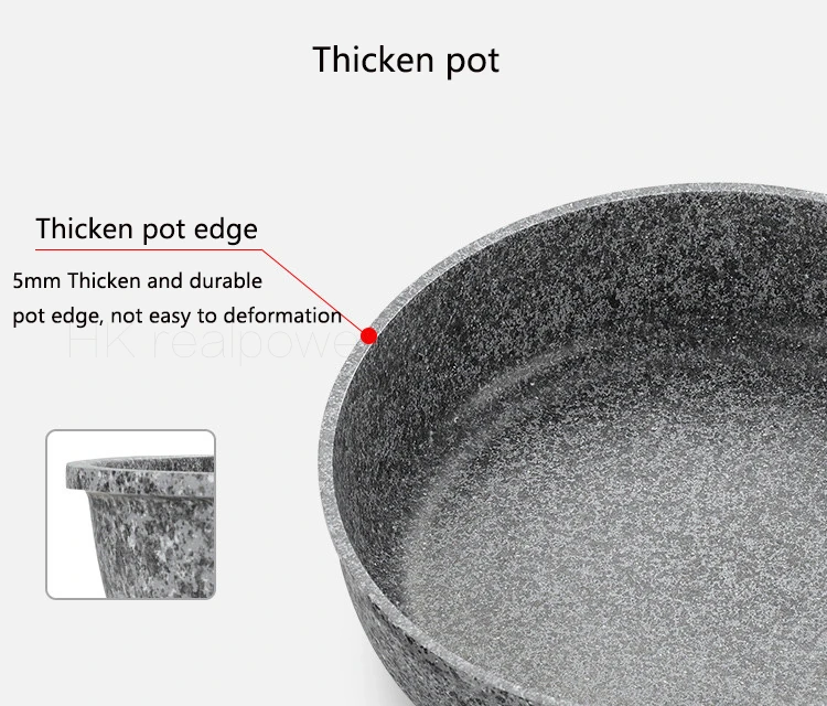 20% 28 см утолщенная гранитная кастрюля с антипригарным покрытием Сковорода для блинов Бездымная Мультиварка с функцией поджаривания яиц для завтрака гриль сковорода деревянная ручка
