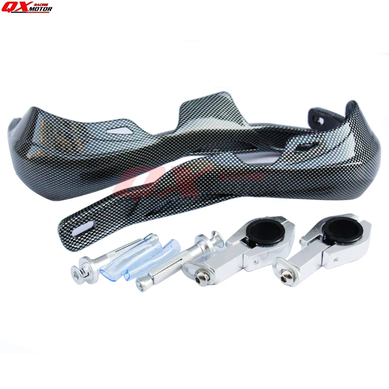 Carbon color handguards Hand Brush Guards Handlebar Guard for Motorcycle Dirt Bike 7/8\
