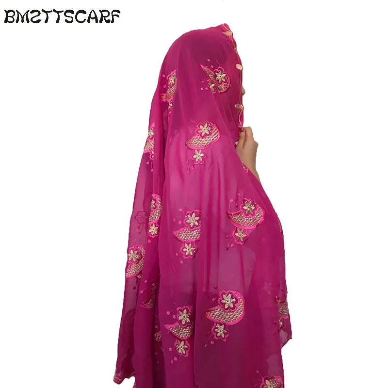 

african scarfs ,muslim embroidery CHIFFON big scarf 100% cotton scarf for shawls wraps