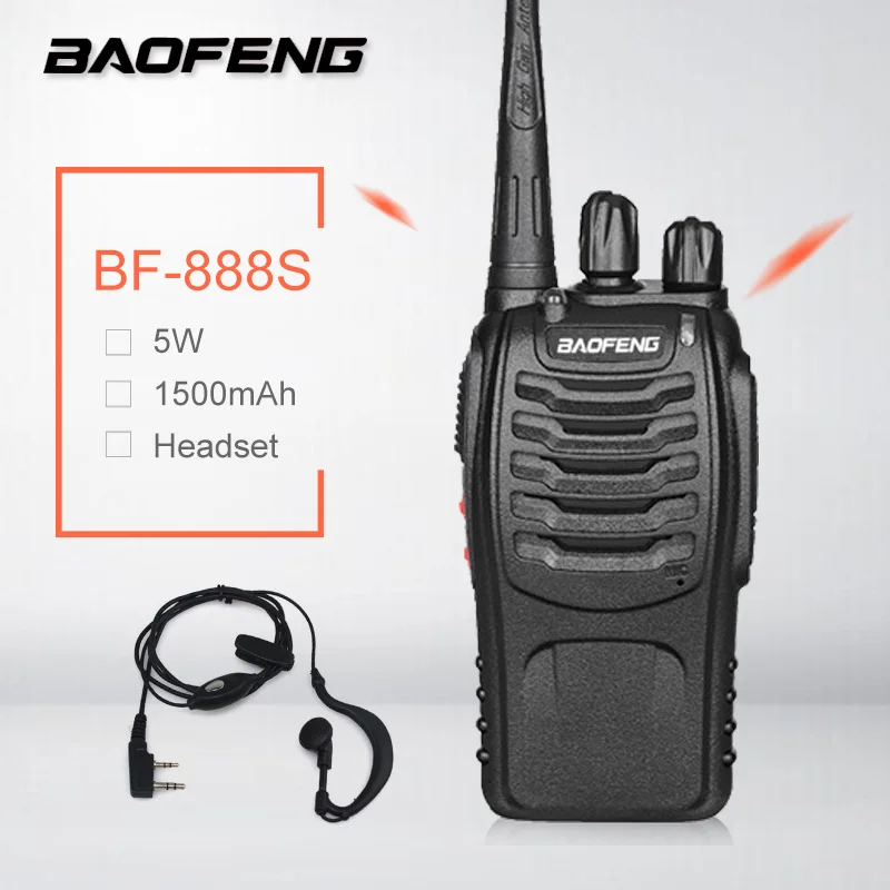 Портативная рация BAOFENG радиостанция BF888s 5W BF 888S коммуникатор передатчик трансивер