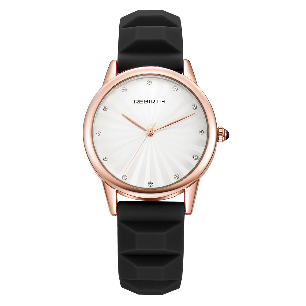 Женские наручные часы силиконовые женские часы повседневные аналоговые кварцевые женские часы Лидирующий бренд роскошные часы со стразами студенческие стильные - Цвет: Black-White watch
